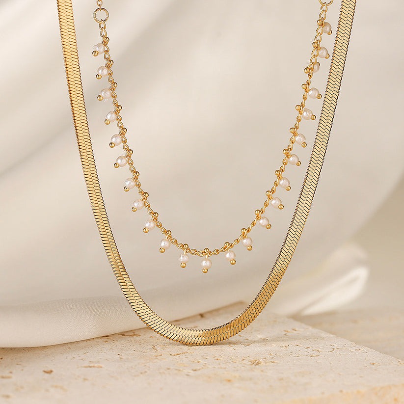 Marizanne | Collana Serpente di Lusso & Set di Gioielli con Perle in Oro 18K