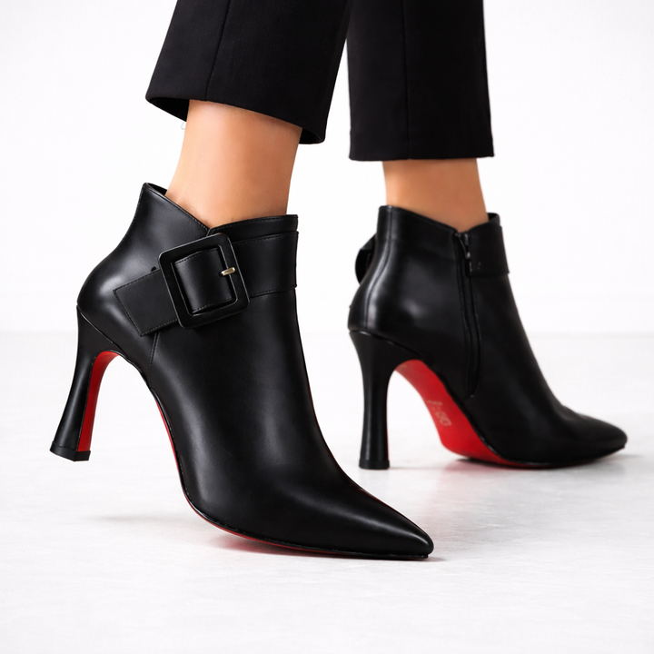 DELACROIX | Stivaletti Signature con tacco e fibbia oversize